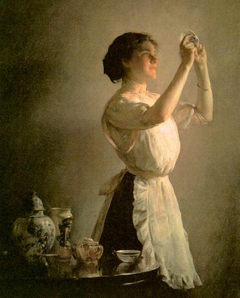 Joseph Decamp The Blue Cup oil painting image